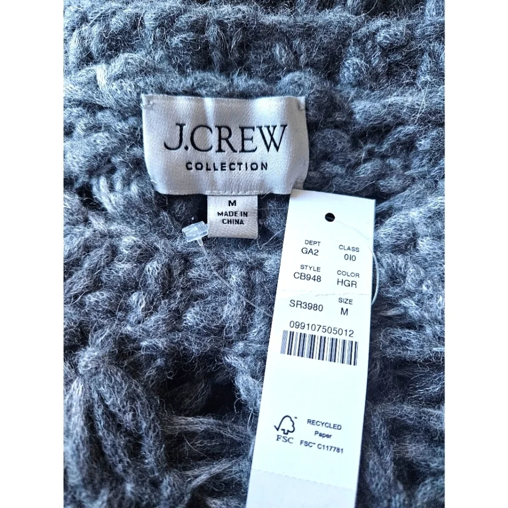 J.Crew Collection open-weave cropped pullover sweater
